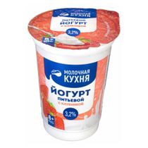 Йогурт питьевой детский Молочная кухня клубника 3,2% БЗМЖ 240 г ...
