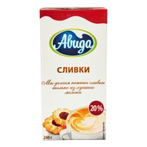 Сливки Авида питьевые ультрапастеризованные 20% БЗМЖ 200 мл в АШАН ...