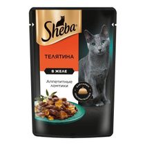 Влажный корм Sheba Ломтики телятины для привередливых кошек 75 г ...