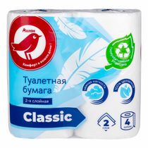Туалетная бумага АШАН Красная птица 2 слоя 4 шт - купить с доставкой на ...