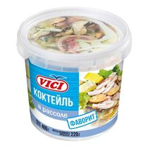 Морской коктейль Vici Фаворит из морепродуктов в рассоле 400 г - купить ...