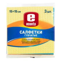 Салфетки Econta губчатые 15 х 15 см 3 шт - купить с доставкой на дом в ...