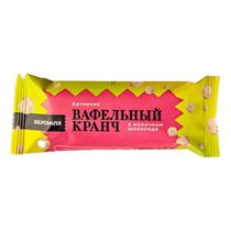 Батончик ВкусВилл Вафельный кранч в молочном шоколаде 40 г - купить с ...