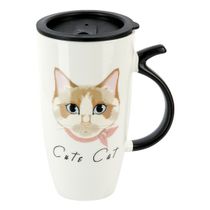 Кружка Nouvelle Home Cute cat 600 мл розовая - купить с доставкой на ...