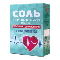 Соль Валетек пищевая с пониженным содержанием натрия + калий, магний ...