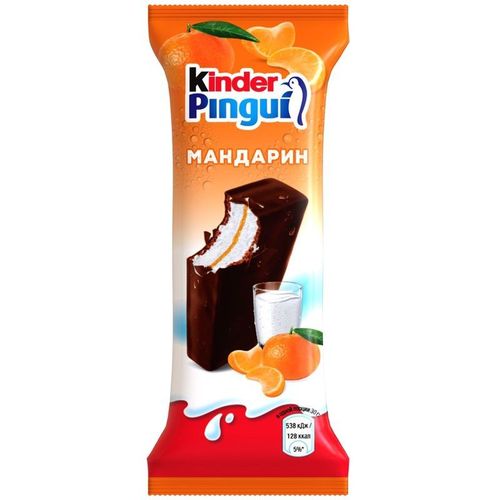 Бисквитный батончик Kinder Pingui мандарин 30 г - купить с доставкой на ...