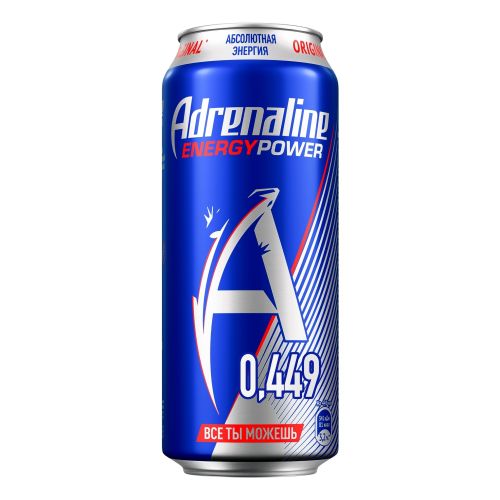 Энергетический напиток Adrenaline Energy Power газированный 449 мл