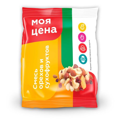 Фруктово-ореховая смесь Моя цена жареная 100 г оптом с доставкой для ...