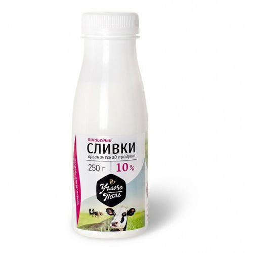 Сливки Углече Поле питьевые пастеризованные 10% БЗМЖ 250 мл - купить с ...