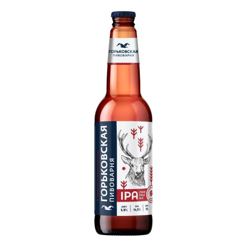 Пиво Горьковская пивоварня Indian Pale Ale светлое нефильтрованное пастеризованное 440 мл