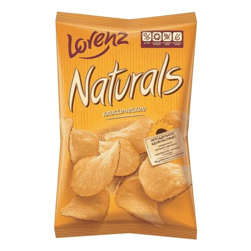 Чипсы картофельные Naturals Lorenz Классические соль 100 г