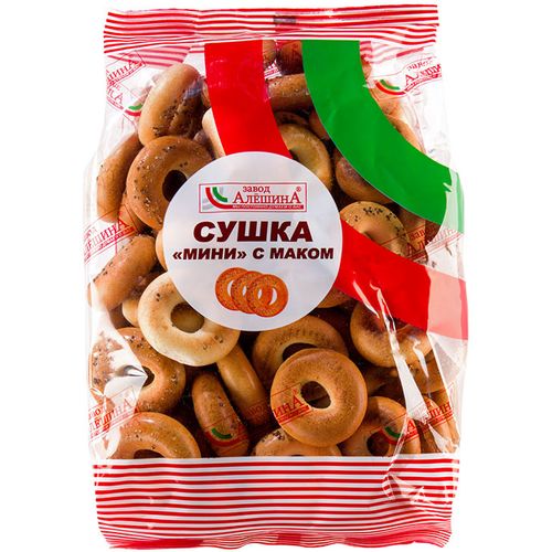Сушки Завод Алешина Мини с маком 380 г - купить с доставкой на дом в Купер