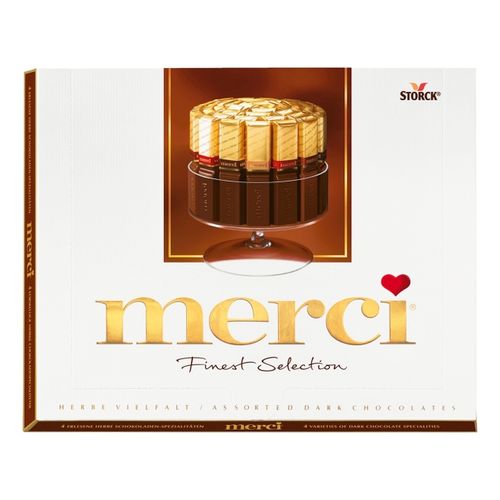 Конфеты шоколадные Merci Ассорти из темного шоколада 250 г