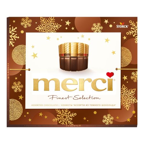 Конфеты шоколадные Merci Ассорти из темного шоколада 250 г
