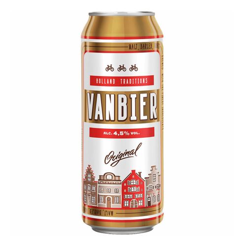 Пиво Vanbier светлое фильтрованное пастеризованное 450 мл