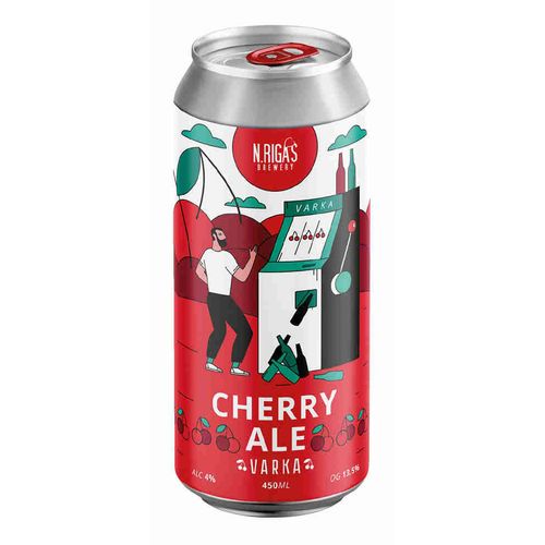 Пивной напиток Varka Cherry Ale нефильтрованный пастеризованный 450 мл