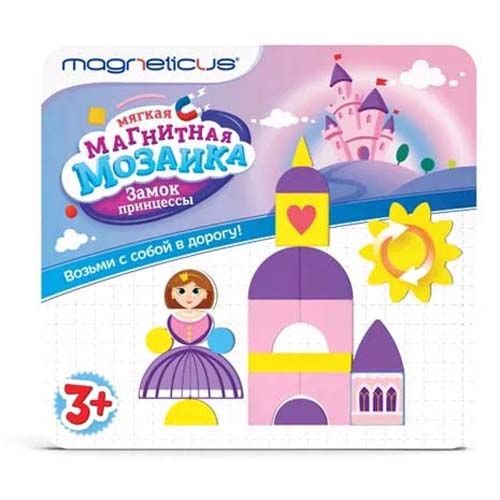 Мозаика магнитная мягкая Magneticus Замок принцессы 47 деталей - купить ...