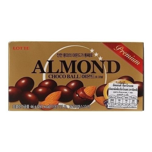 Миндаль Lotte Almond Choco Ball в молочном шоколаде 46 г