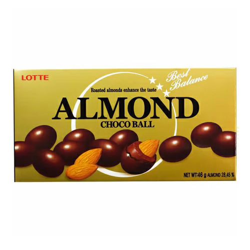 Миндаль Lotte Almond Choco Ball в молочном шоколаде 46 г