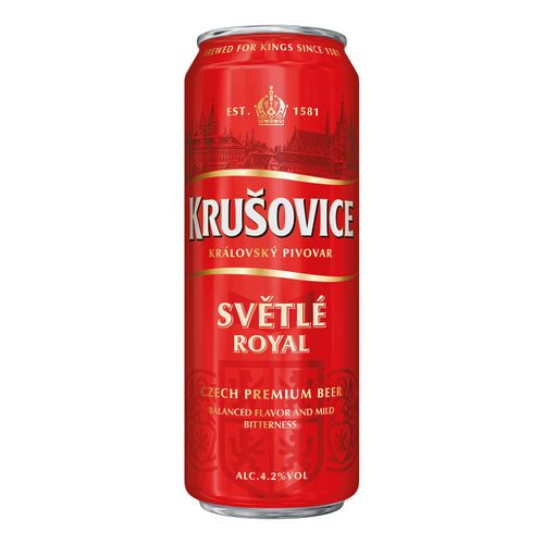 Пиво Krusovice светлое фильтрованное пастеризованное 430 мл