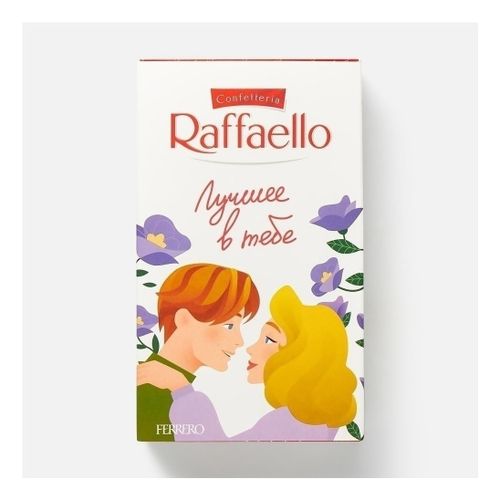 Конфеты вафельные Raffaello с цельным миндальным орехом в кокосовой обсыпке 70 г