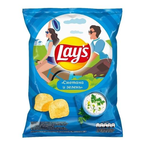 Чипсы картофельные Lay's сметана-зелень 140 г