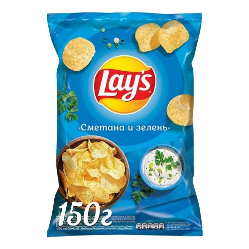 Чипсы картофельные Lay's сметана-зелень 140 г