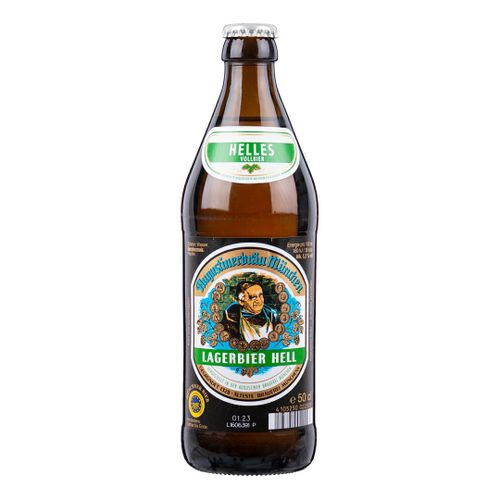 Пиво Augustiner Munchen Lagerbier Hell светлое фильтрованное пастеризованное 500 мл