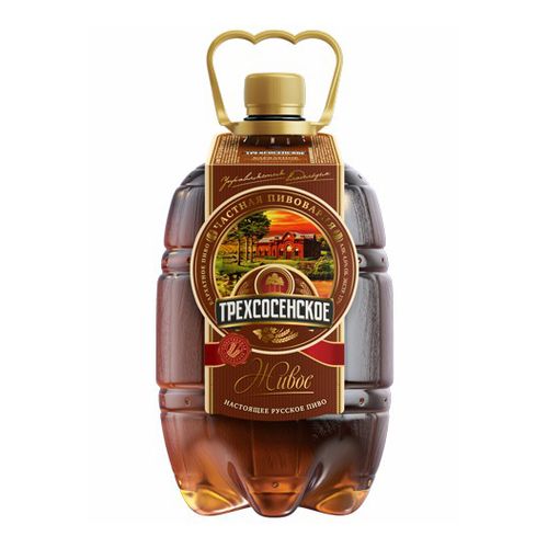 Пиво Трехсосенское Бархатное живое темное нефильтрованное пастеризованное 1,3 л