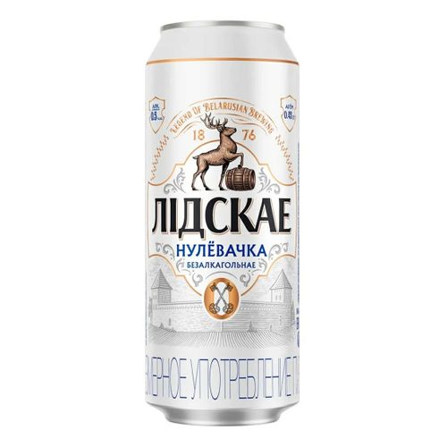 Безалкогольное пиво Лидское Нулевочка светлое фильтрованное пастеризованное 450 мл