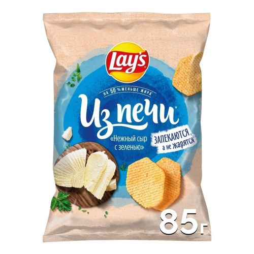 Чипсы картофельные Lay's Из печи Нежный сыр с зеленью 85 г