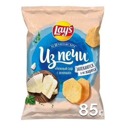 Чипсы картофельные Lay's Из печи Нежный сыр с зеленью 85 г
