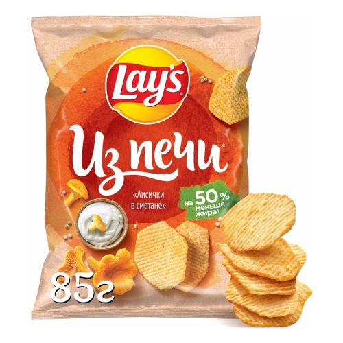 Чипсы картофельные Lay's Из печи лисички в сметане 85 г