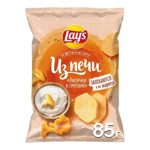 Чипсы картофельные Lay's Из печи лисички в сметане 85 г