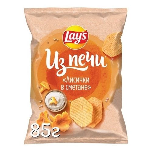 Чипсы картофельные Lay's Из печи лисички в сметане 85 г