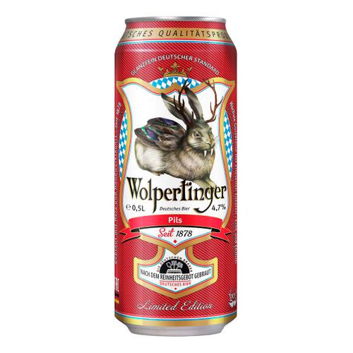 Пиво Wolpertinger светлое фильтрованное пастеризованное 500 мл