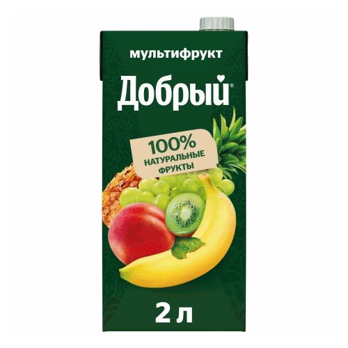 Нектар Добрый мультифрукт неосветленный 2 л