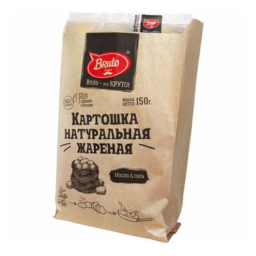 Чипсы картофельные Bruto Картошка жареная с солью 150 г