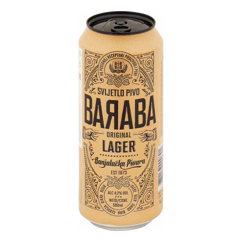 Пиво Banjalucka Pivara светлое фильтрованное пастеризованное 500 мл