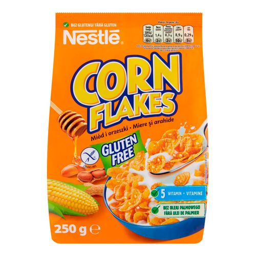 Хлопья Nestle Сorn Flakes кукурузные с медом и орехами 250 г - купить с ...