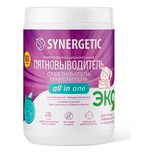 Отбеливатель Synergetic Кислород для всех типов ткани 900 г - купить с ...