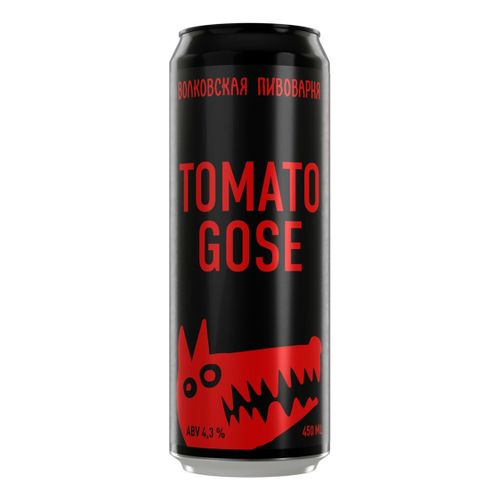 Пивной напиток Волковская пивоварня Tomato Gose красный нефильтрованный пастеризованный 450 мл