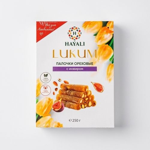 Лукум Hayali палочки ореховые с инжиром 250 г