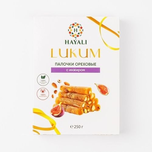 Лукум Hayali палочки ореховые с инжиром 250 г