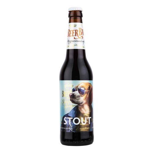 Пиво Bear Beer Породистый крафт Стаут темное фильтрованное пастеризованное 450 мл