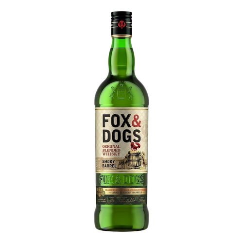 Виски Fox and Dogs Smoky Barrel купажированный 700 мл Россия + бокал