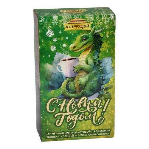 Чай черный Конфуций Дракон листовой с яблоком и корицей 70 г - купить с ...