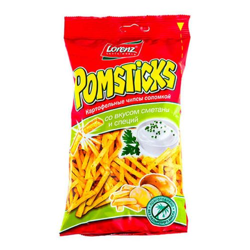 Чипсы картофельные Lorenz Pomsticks со сметаной и специями 100 г