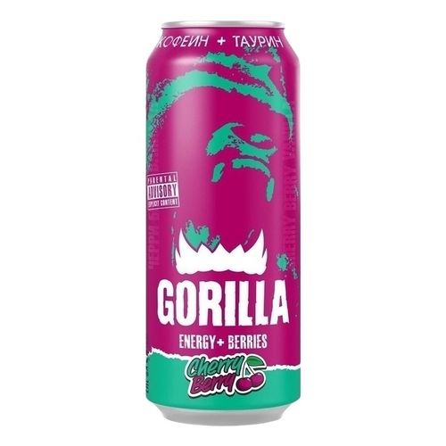 Энергетический напиток Gorilla cherry berry газированный 450 мл