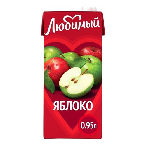 Напиток сокосодержащий Любимый яблочный осветлённый 950 мл